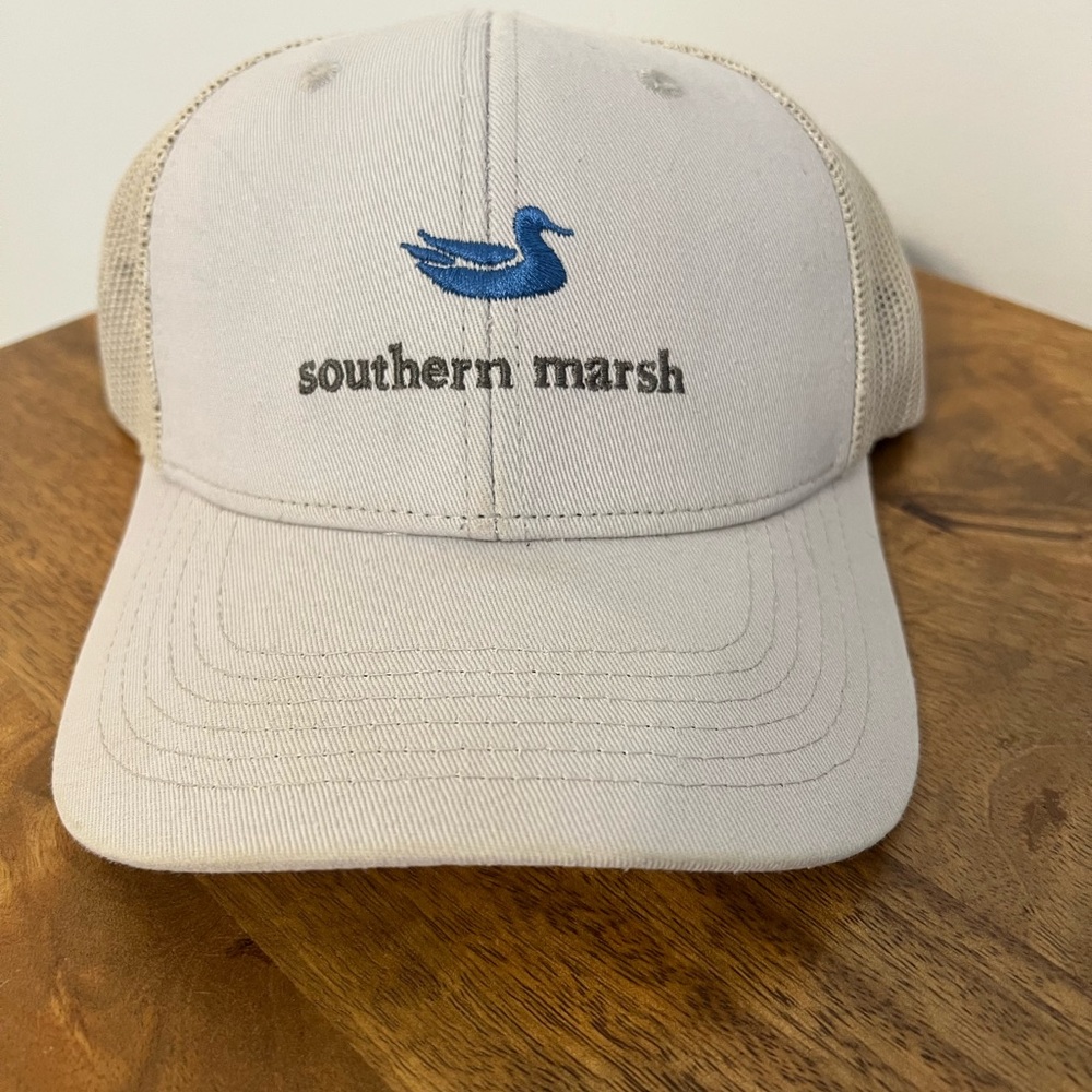 Southern Marsh Gray Cap with Blue Logo